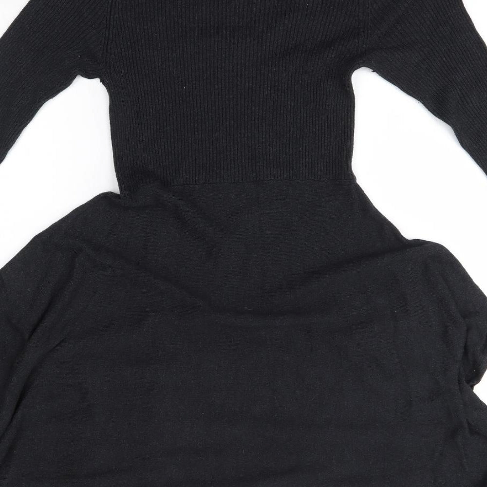 M&S Womens Black   Jumper Dress  Size 8
