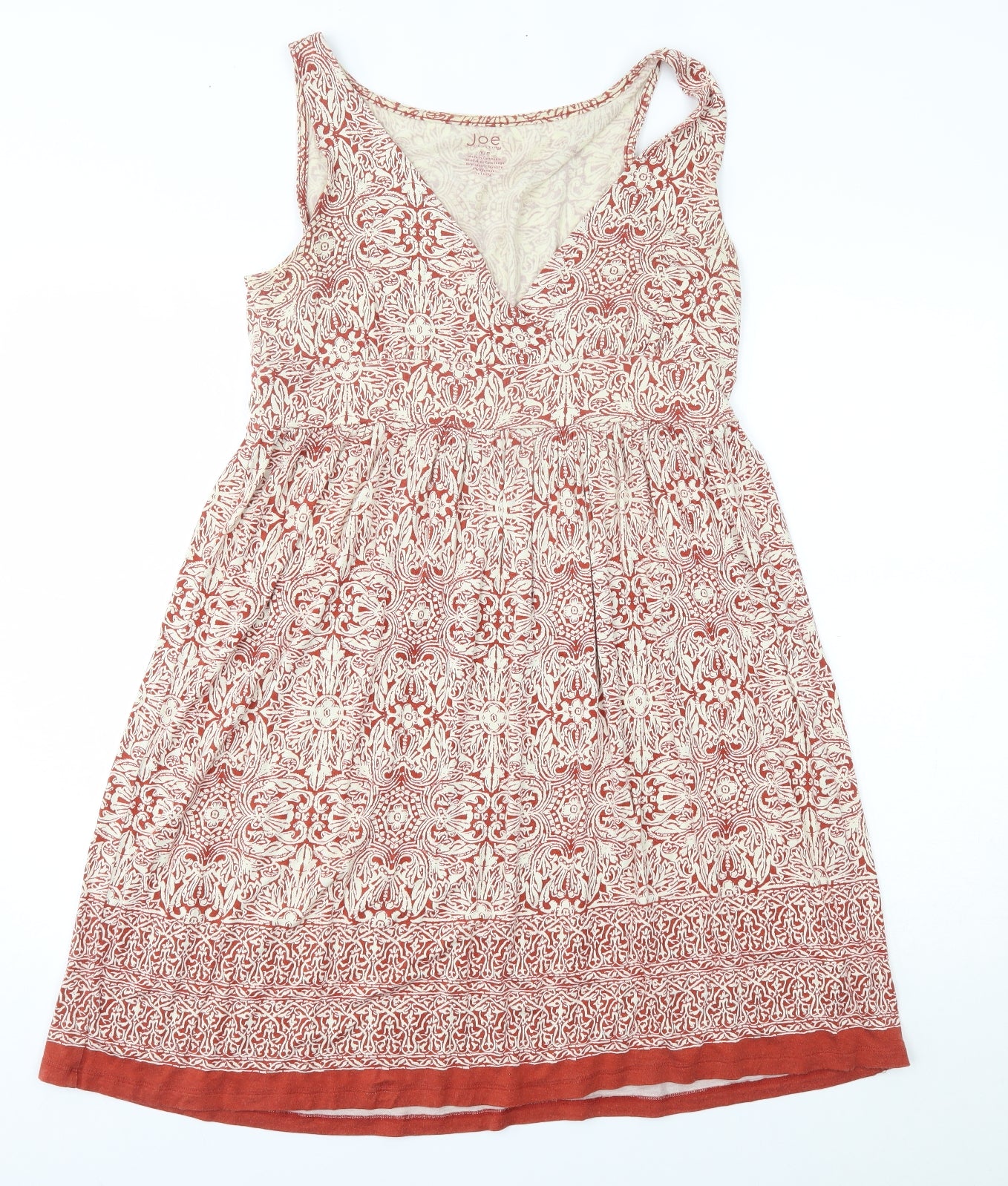 joe Womens Orange Fair Isle  A-Line  Size M