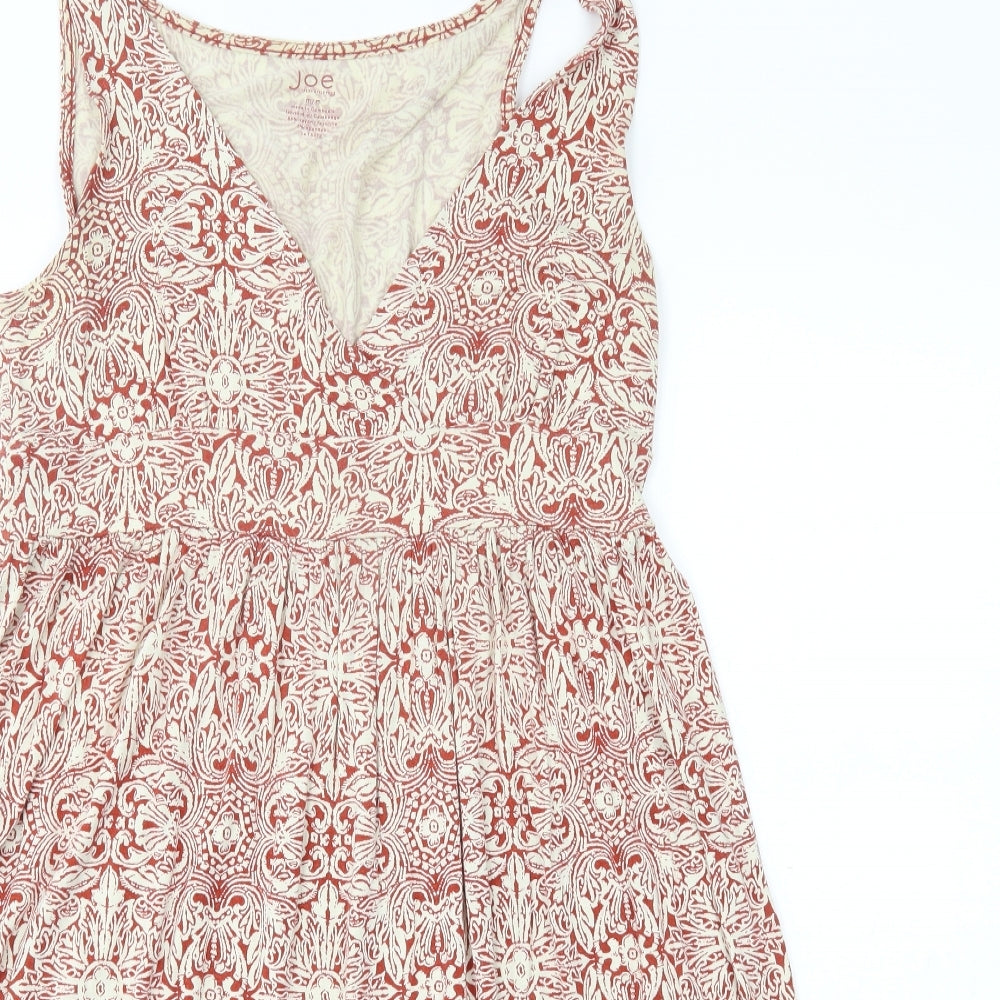 joe Womens Orange Fair Isle  A-Line  Size M