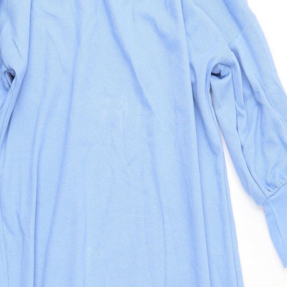 ASOS Womens Blue   Jumper Dress  Size 18  - one shouder slit