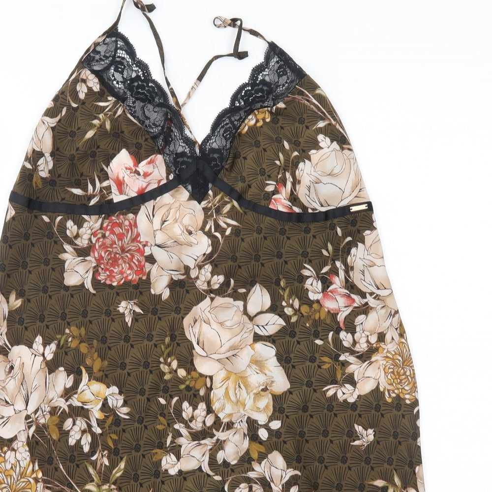 Autograph Womens Brown Floral   Dress Size 12