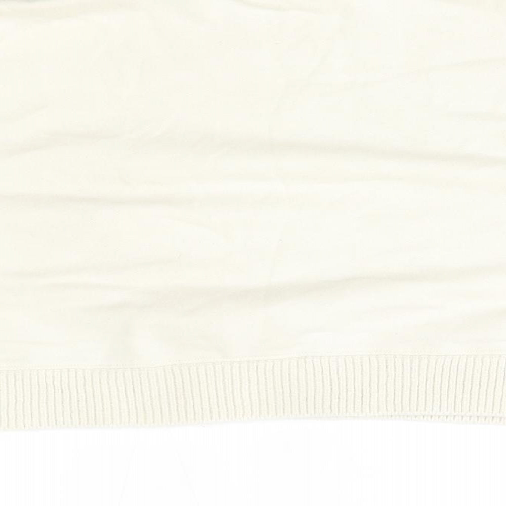 Primark Womens Ivory   Pullover Jumper Size 2XS  - cropped