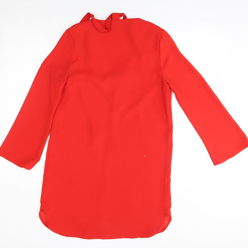 Topshop Womens Red   A-Line  Size 8  - ties on neck