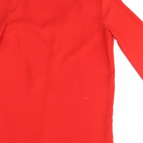Topshop Womens Red   A-Line  Size 8  - ties on neck