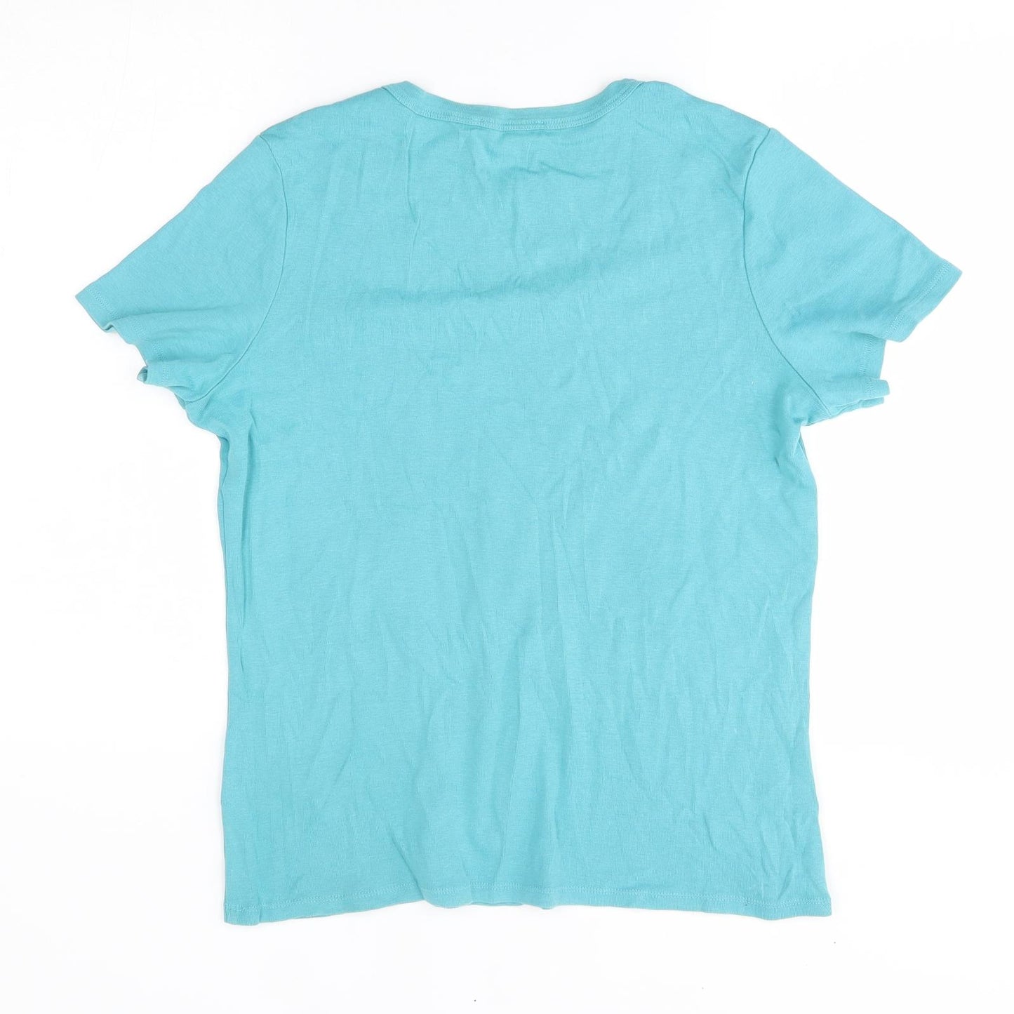 M&S Womens Blue   Basic T-Shirt Size 18