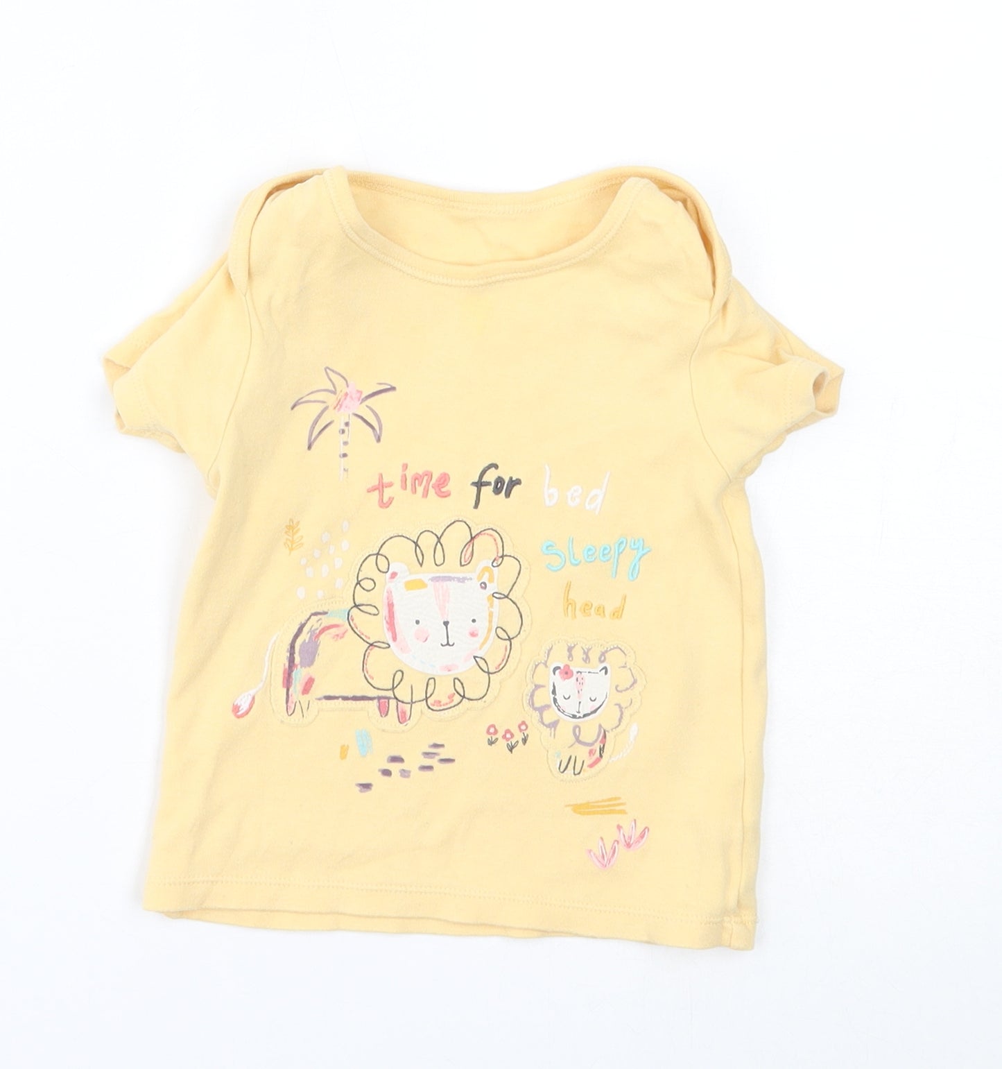 Nutmeg Girls Yellow    Pyjama Top Size 2-3 Years  - matching set