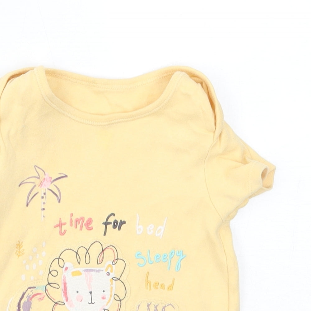 Nutmeg Girls Yellow    Pyjama Top Size 2-3 Years  - matching set