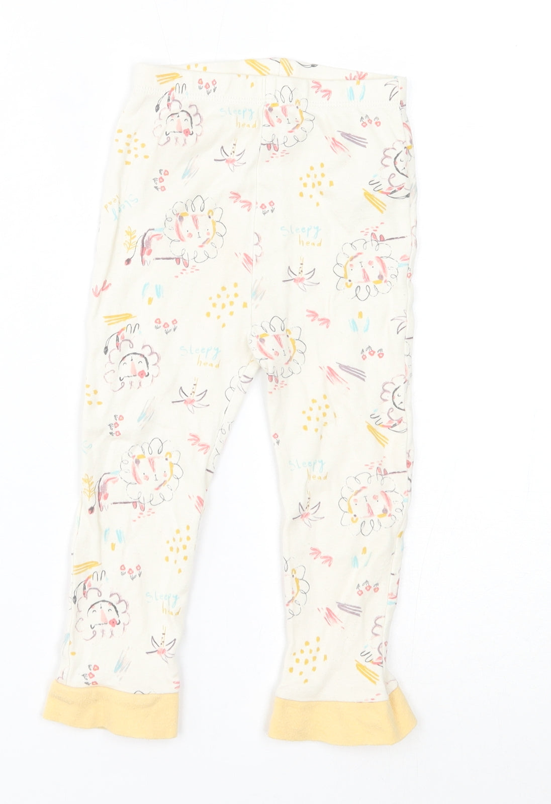 Nutmeg Girls Yellow    Pyjama Pants Size 2-3 Years  - matching set