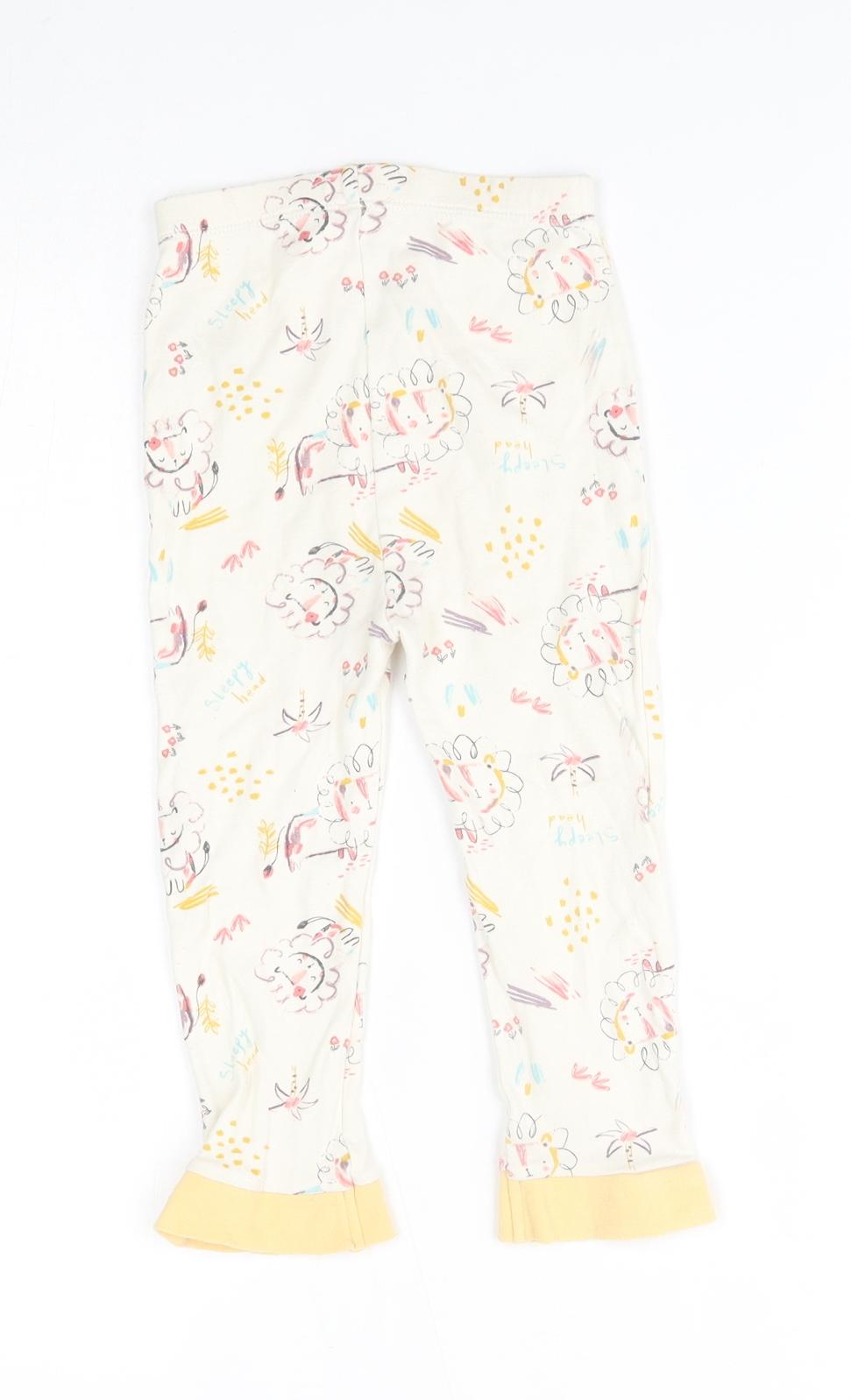 Nutmeg Girls Yellow    Pyjama Pants Size 2-3 Years  - matching set