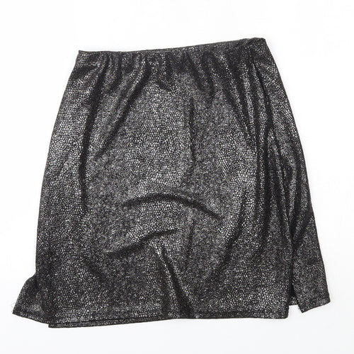 Missguided Womens Silver   A-Line Skirt Size 10