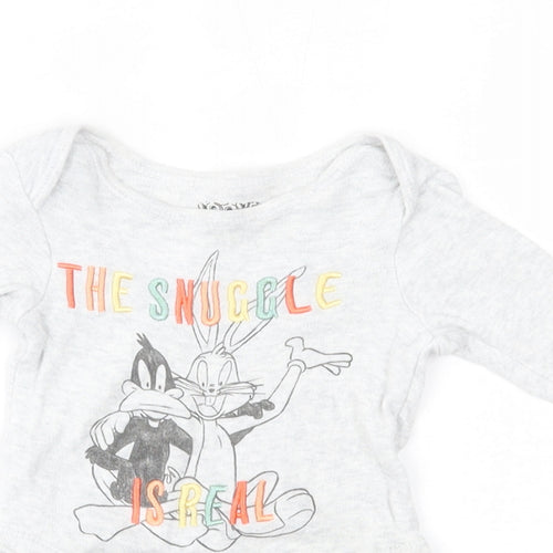 Looney Toons Baby Grey   Babygrow One-Piece Size 0-3 Months  - the snuggle is real