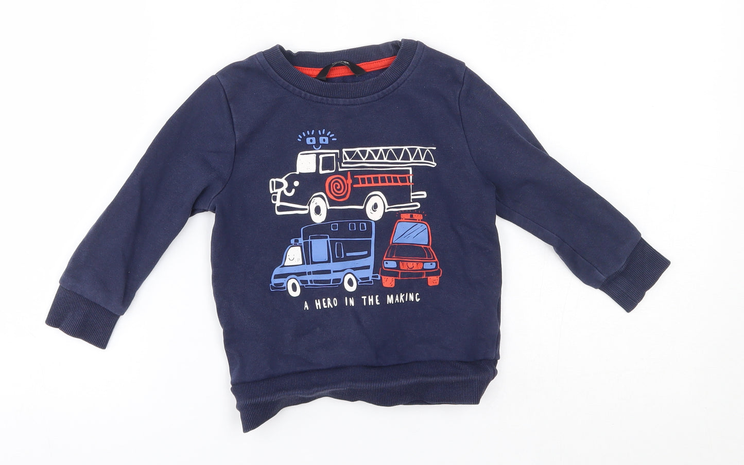 George Baby Blue   Pullover Jumper Size 18-24 Months  - hero in the making