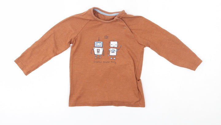 George Baby Orange Basic T-Shirt Size 12-18 Months - explore dream play