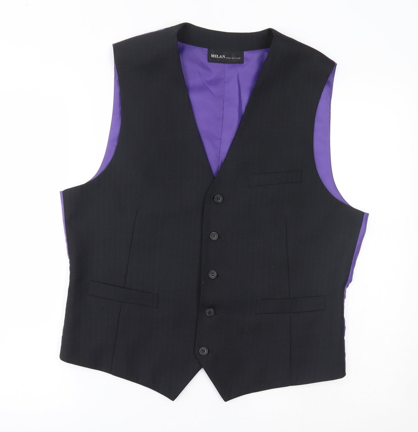 Milan Mens Black    Suit Waistcoat