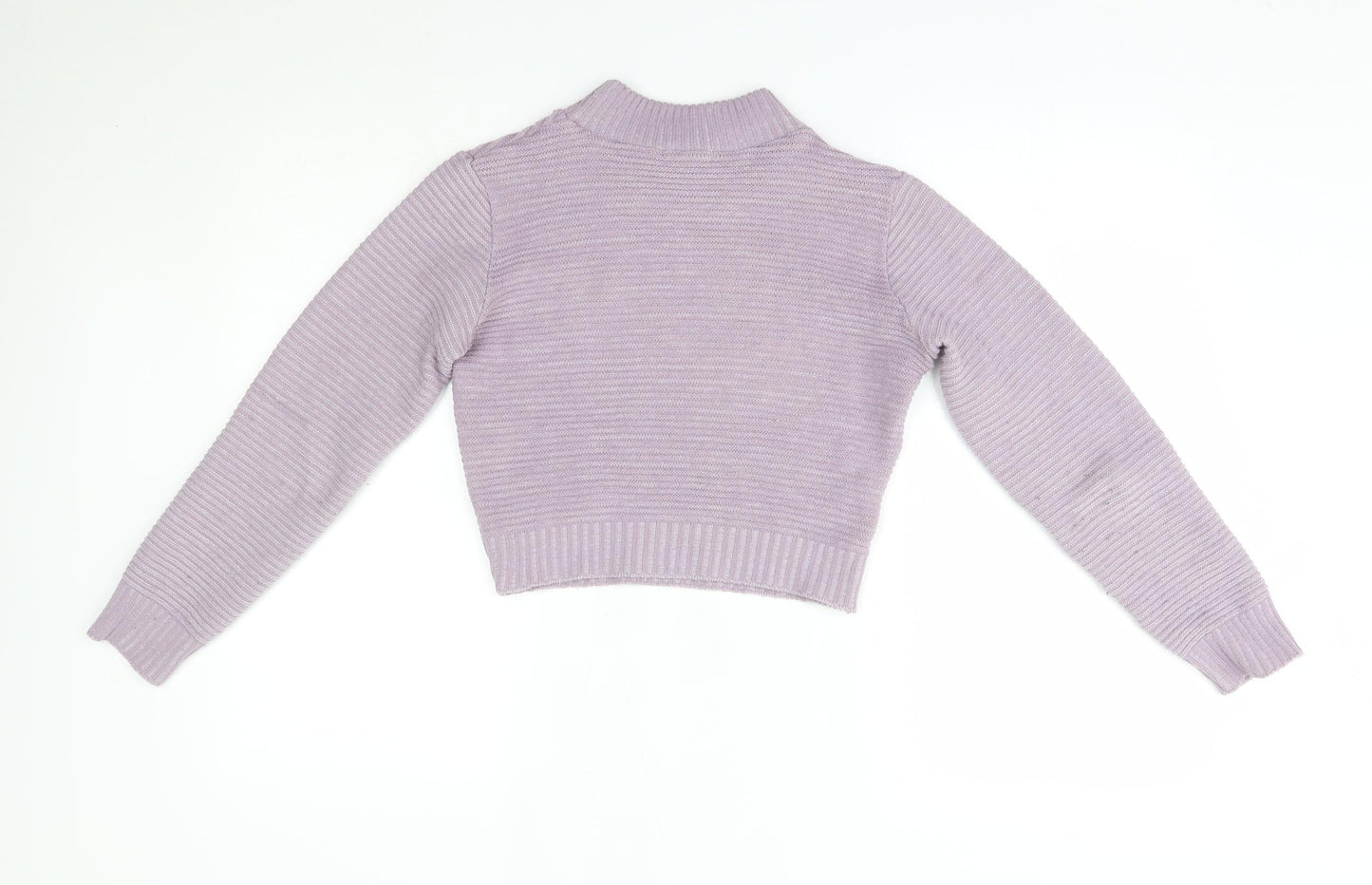 PRETTYLITTLETHING Womens Purple   Pullover Jumper Size 6  - cropped