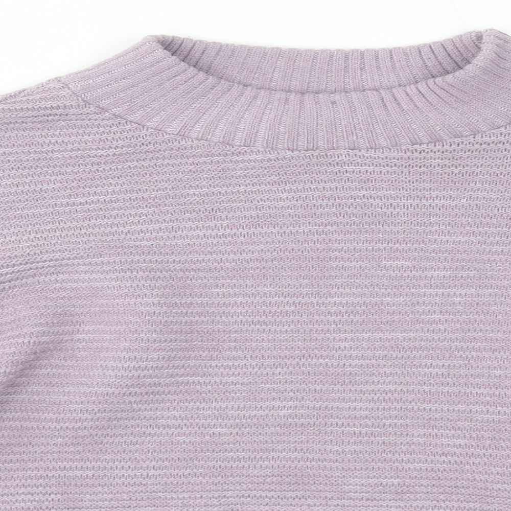 PRETTYLITTLETHING Womens Purple   Pullover Jumper Size 6  - cropped