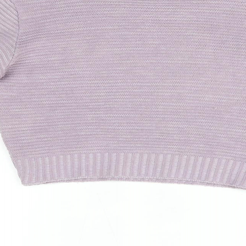 PRETTYLITTLETHING Womens Purple   Pullover Jumper Size 6  - cropped