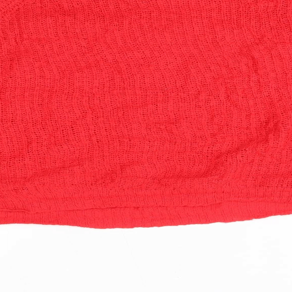 Brave Soul Womens Red   Pullover Jumper Size M  - cropped