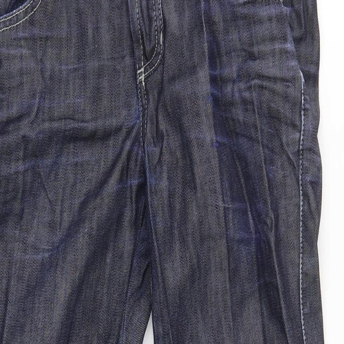 Topman Mens Black   Straight Jeans Size 32 L29 in - twister, blue lines