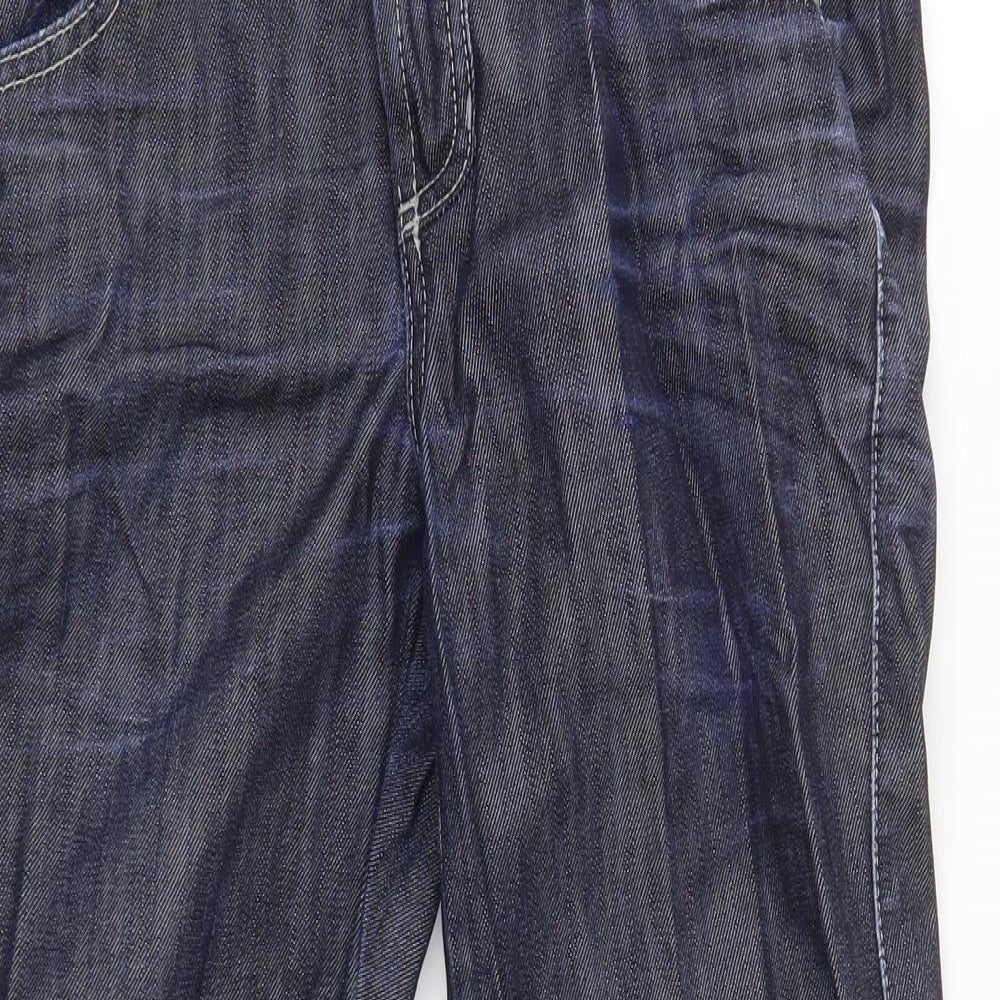 Topman Mens Black   Straight Jeans Size 32 L29 in - twister, blue lines