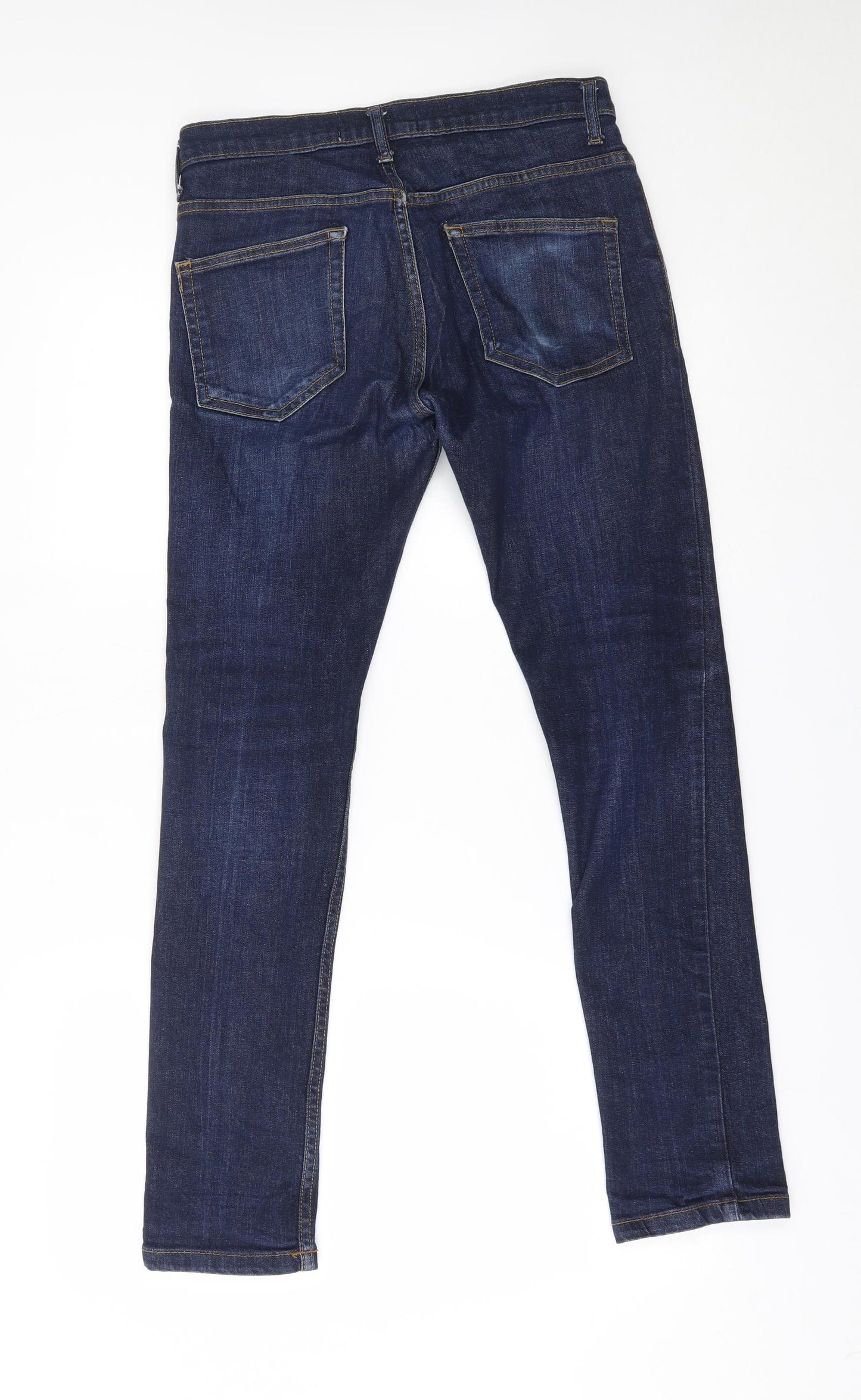 Topman Mens Blue   Skinny Jeans Size 32 L30 in