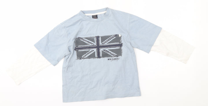 NEXT Boys Blue   Basic T-Shirt Size 6 Years  - union jack