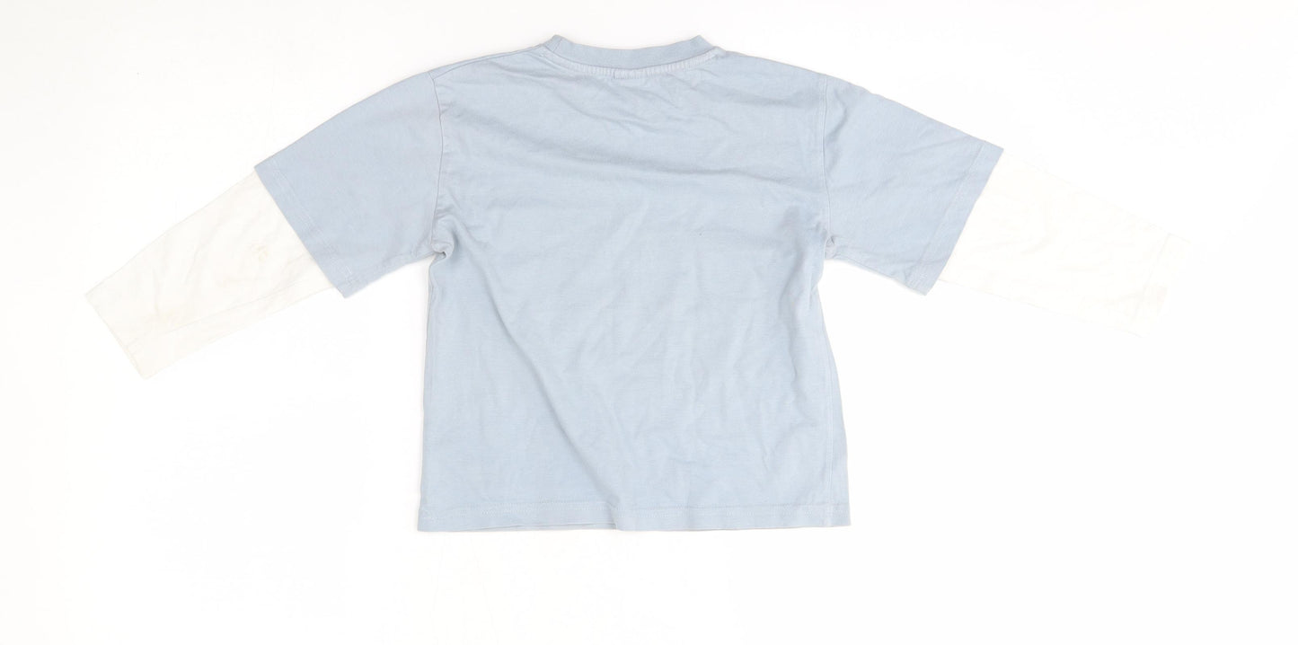 NEXT Boys Blue   Basic T-Shirt Size 6 Years  - union jack