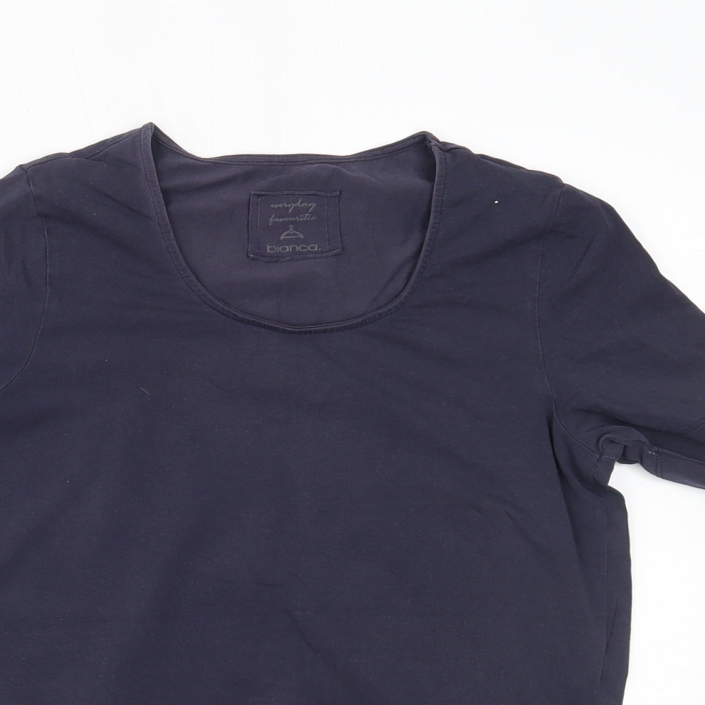 Bianca Womens Blue   Basic T-Shirt Size 12