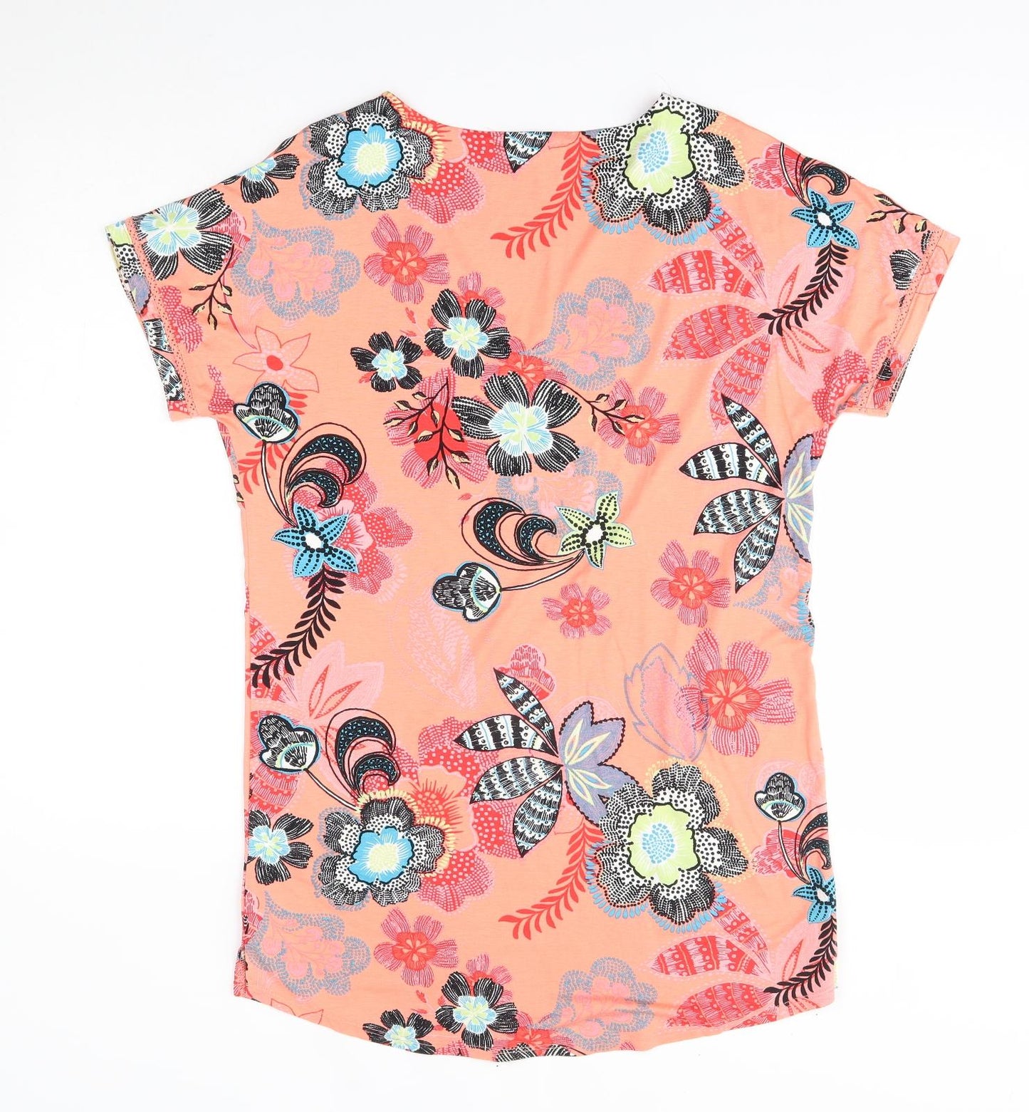 George Womens Pink Floral  Basic Blouse Size 12