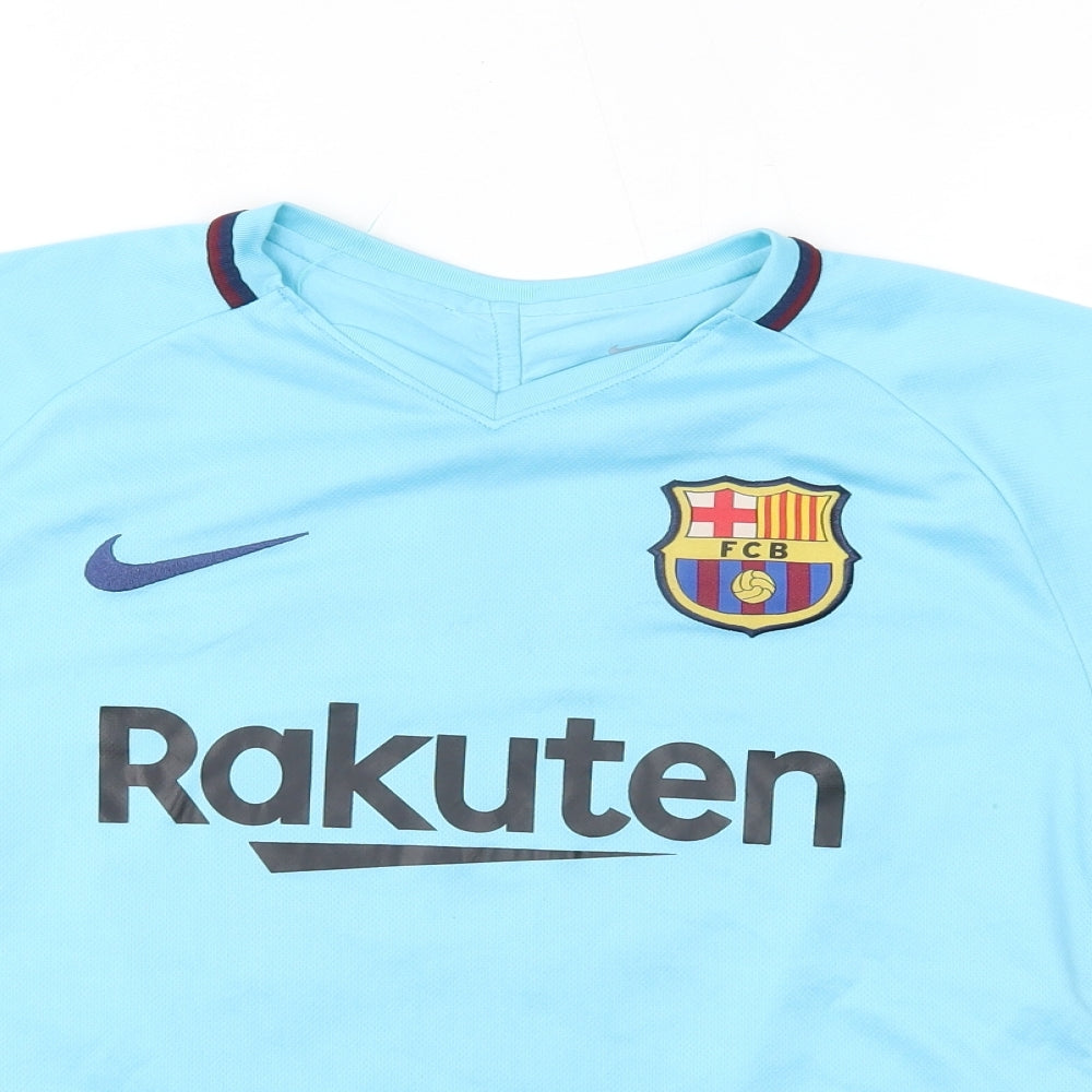 Nike Boys Blue   Basic T-Shirt Size 16 Years  - FCB 10 Messi