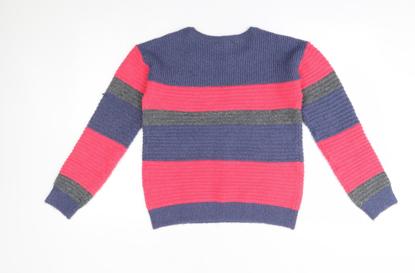 Gap Girls Pink Striped  Pullover Jumper Size 13-14 Years