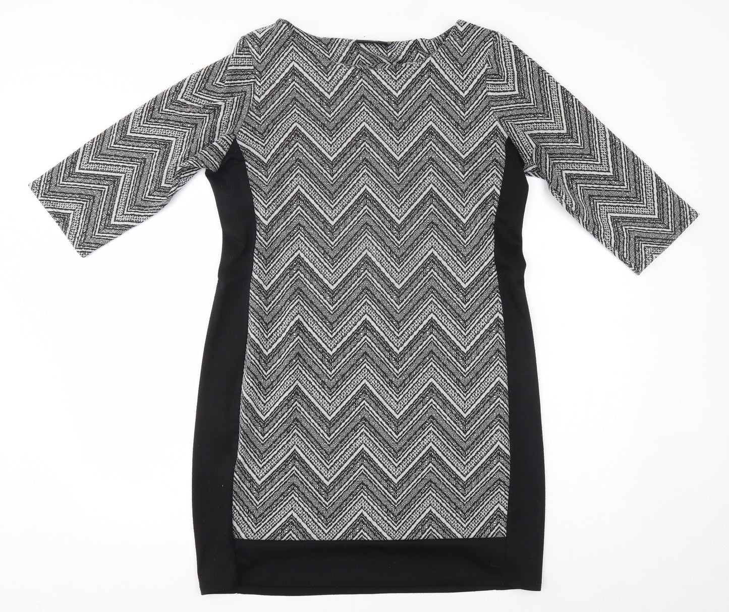 Wallis Womens Grey Herringbone  A-Line  Size 16