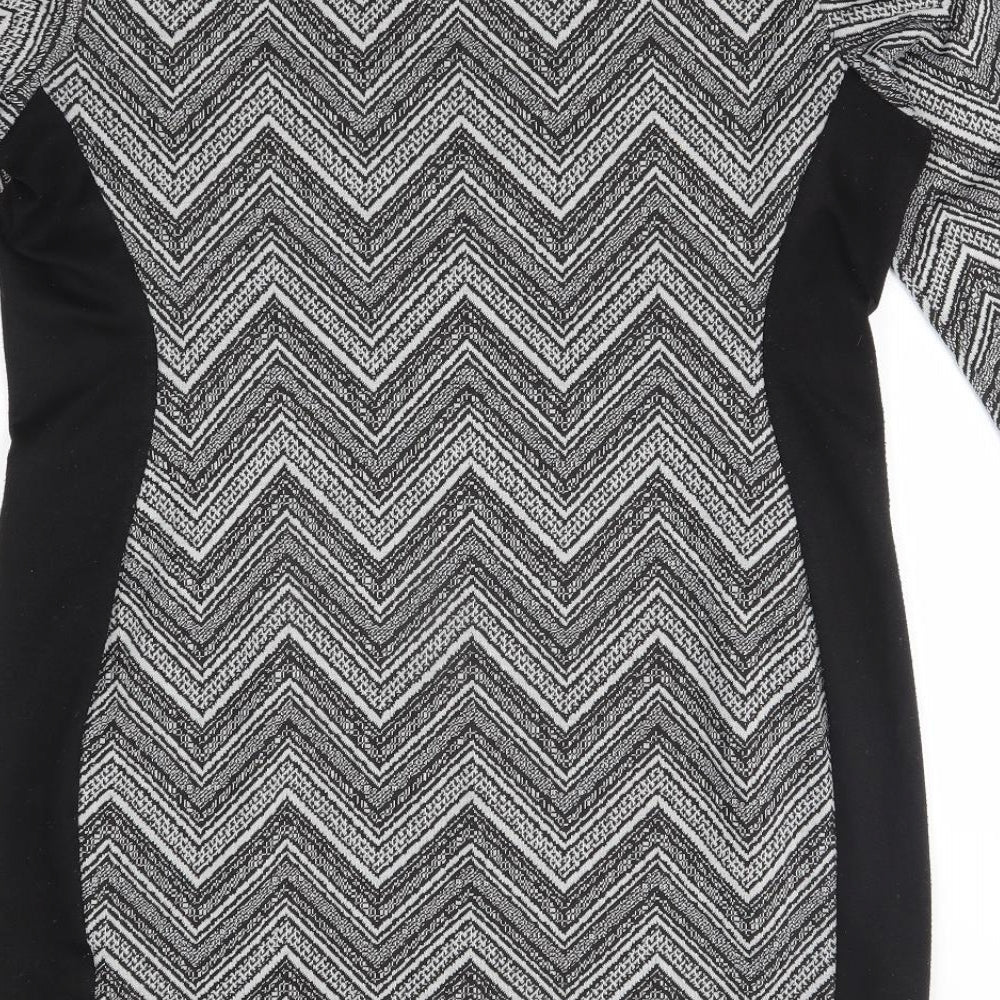 Wallis Womens Grey Herringbone  A-Line  Size 16