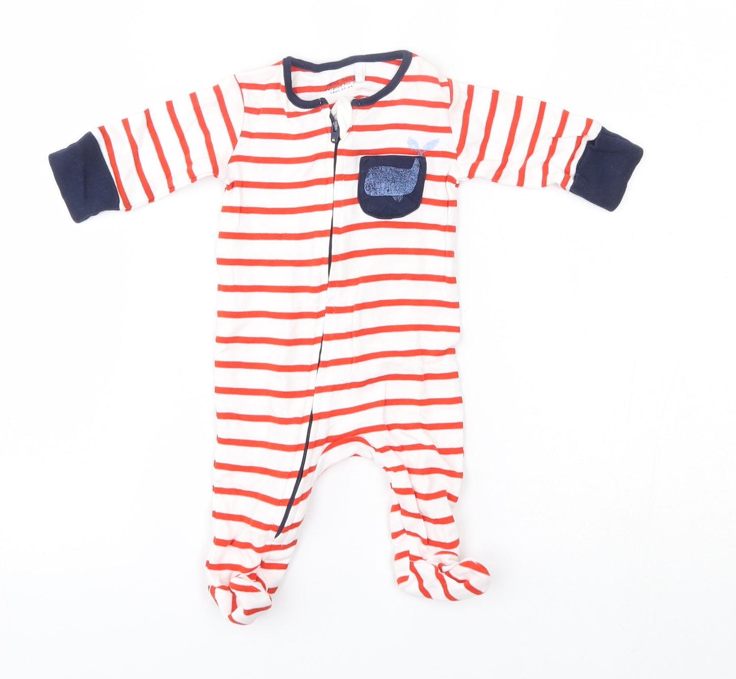 NEXT Baby White Striped   One Piece Size Newborn