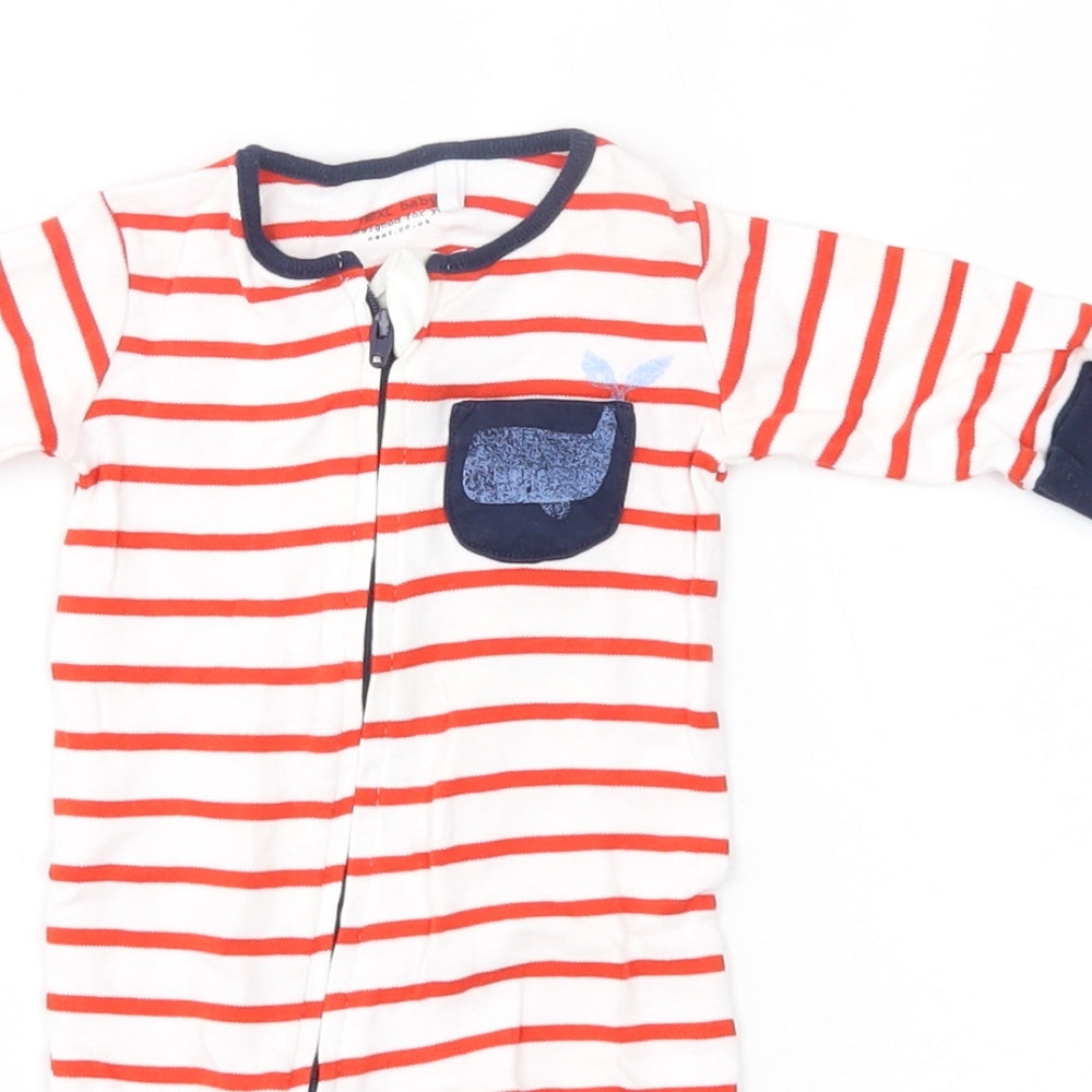 NEXT Baby White Striped   One Piece Size Newborn