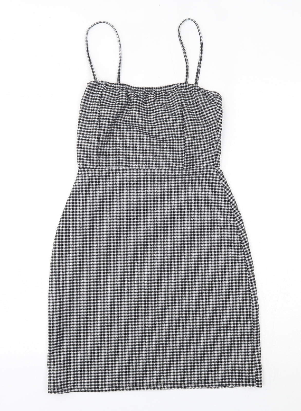 Boohoo Womens Grey Check  A-Line  Size 10