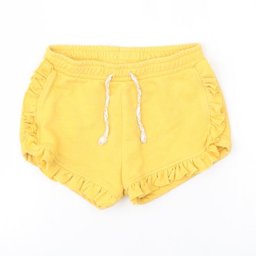 Matalan Girls Yellow   Sweat Shorts Size 5 Years