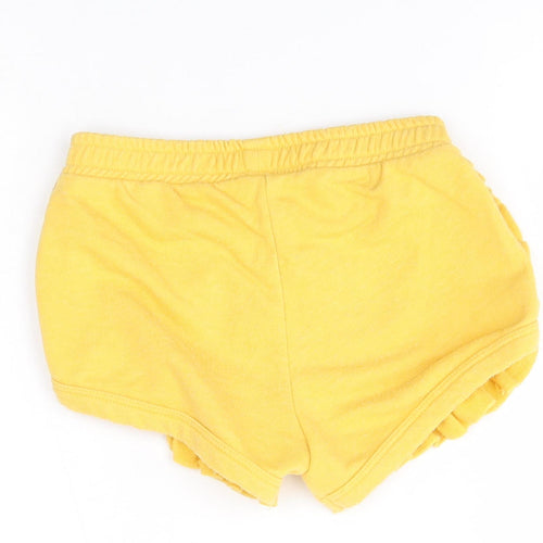 Matalan Girls Yellow   Sweat Shorts Size 5 Years