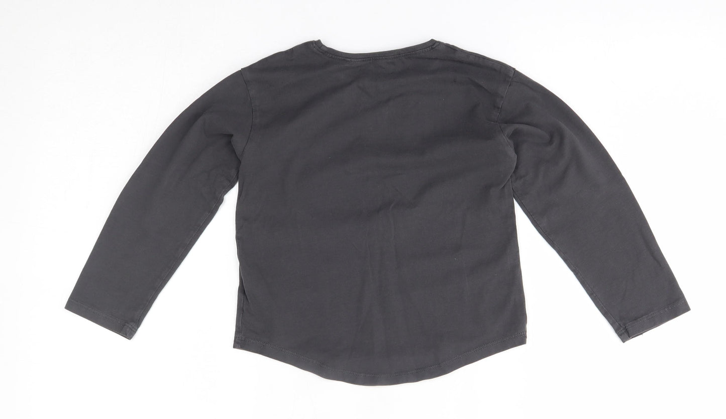 NEXT Girls Grey    Pyjama Top Size 5-6 Years  - cat