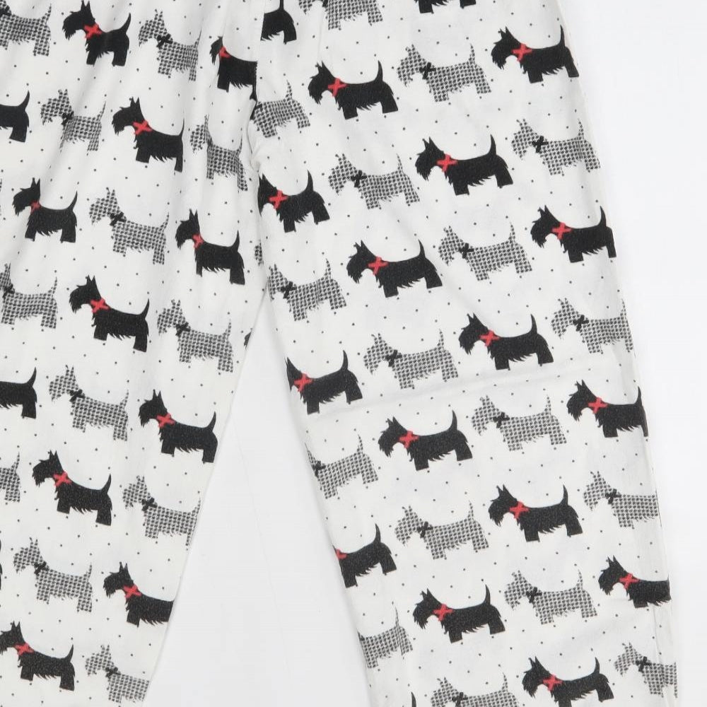 night & day Womens White    Lounge Pants Size 14  - elastic waist, dog pattern