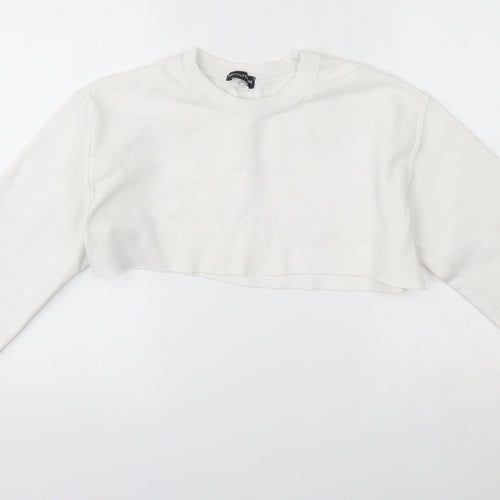 PRETTYLITTLETHING Womens White   Pullover Jumper Size S