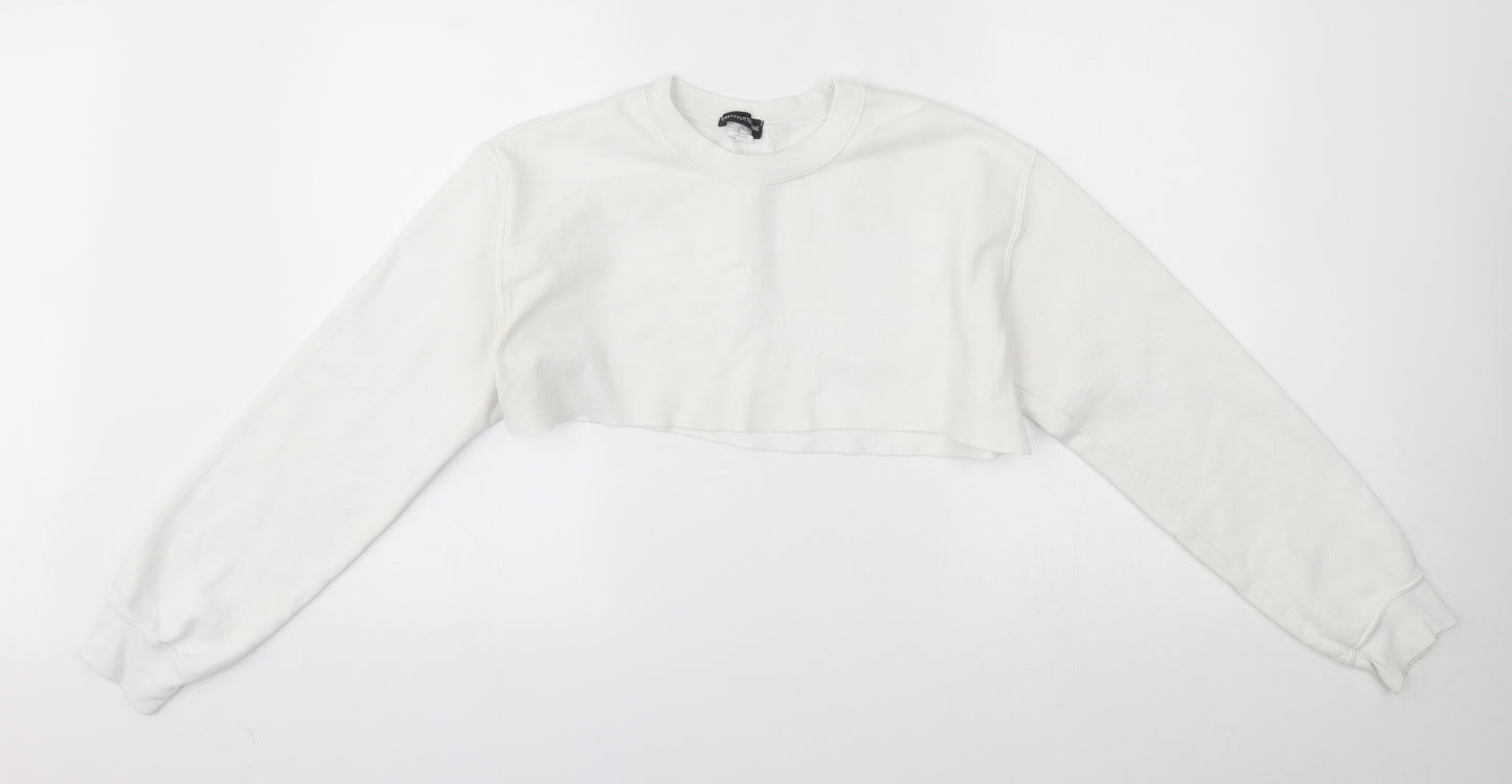PRETTYLITTLETHING Womens White   Pullover Jumper Size S