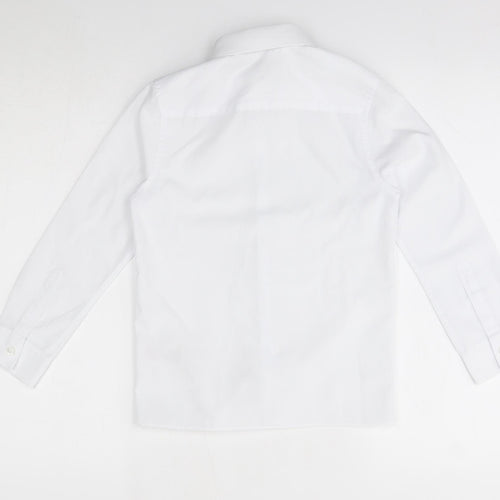 M&S Boys White   Basic Button-Up Size 8-9 Years