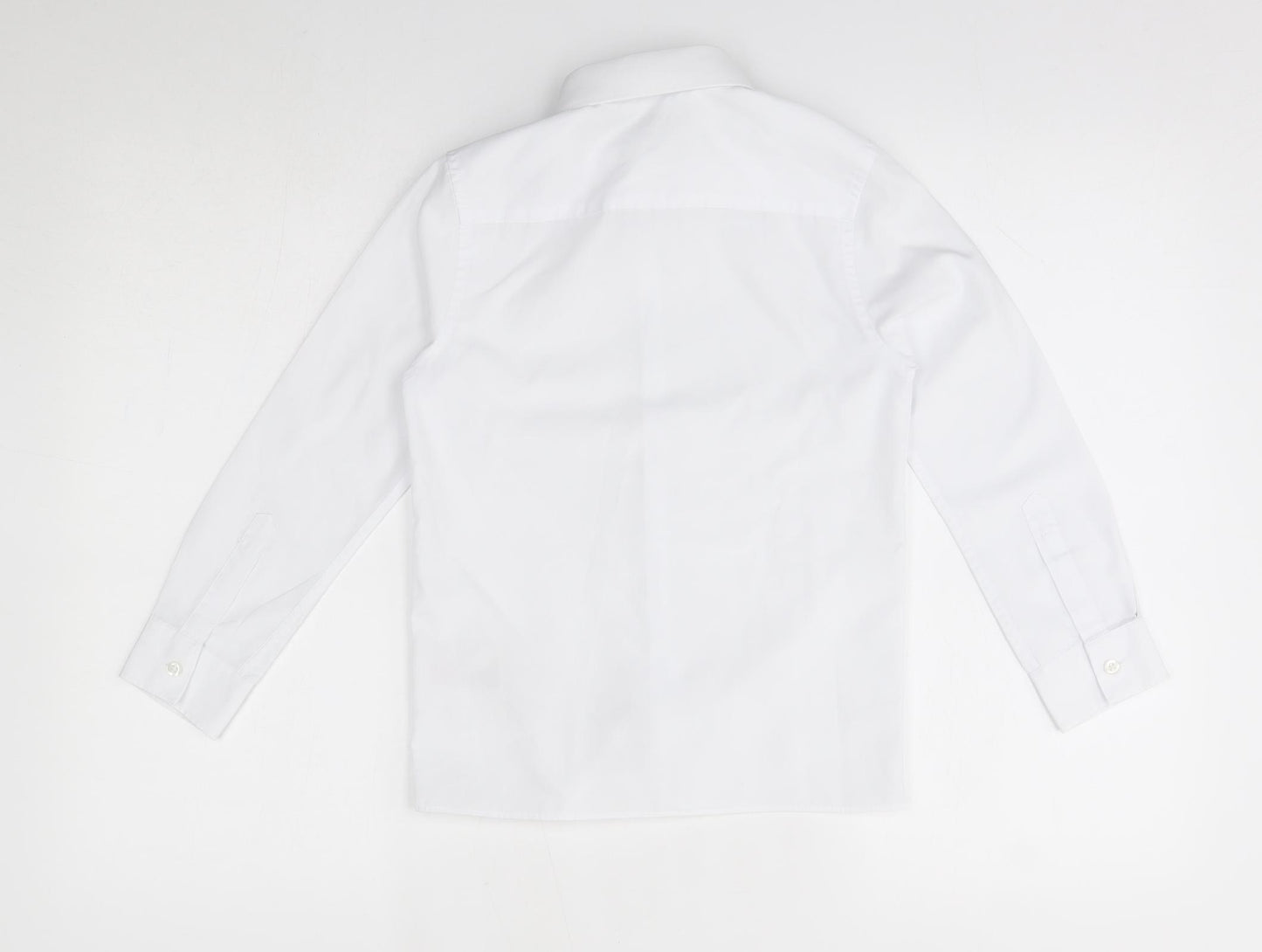 M&S Boys White   Basic Button-Up Size 8-9 Years