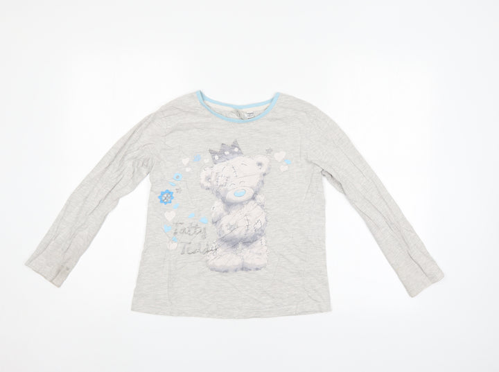 ME TO YOU Girls Grey Top Pyjama Set Size 11-12 Years