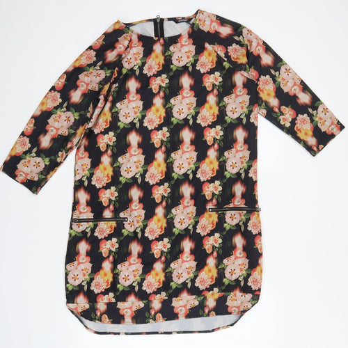 Golddigga Womens Multicoloured Floral  Pinafore/Dungaree Dress