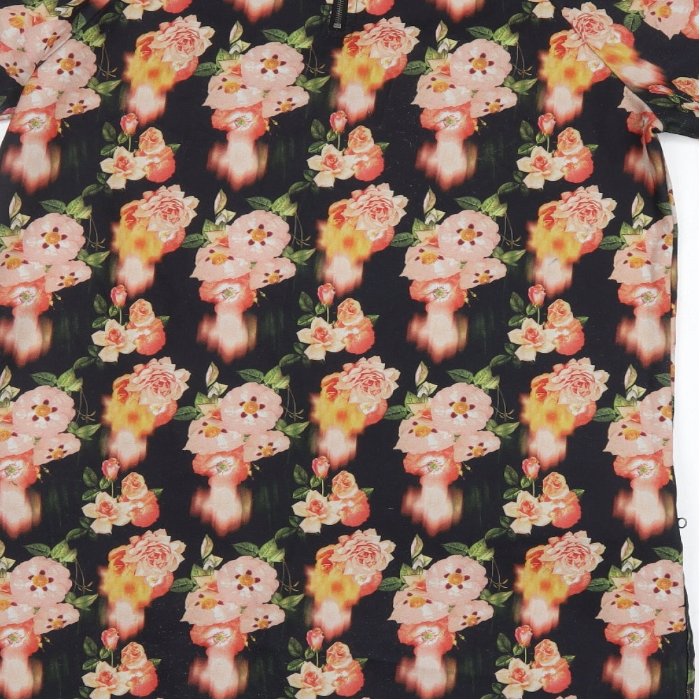 Golddigga Womens Multicoloured Floral  Pinafore/Dungaree Dress