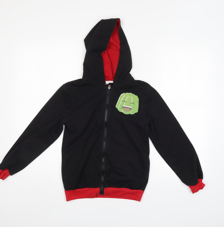 FOANJA Boys Black   Full Zip Hoodie Size 11 Years