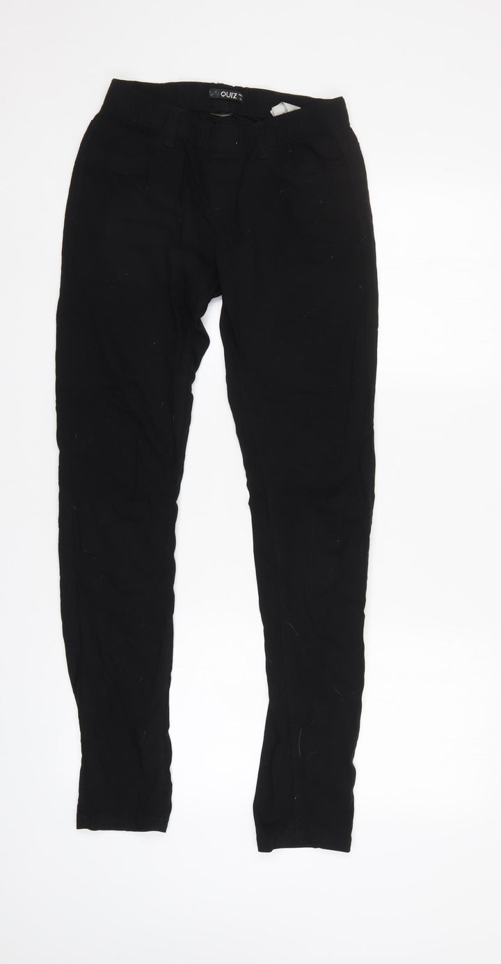 Quiz Womens Black Straight Jeans Size 10 L30 in