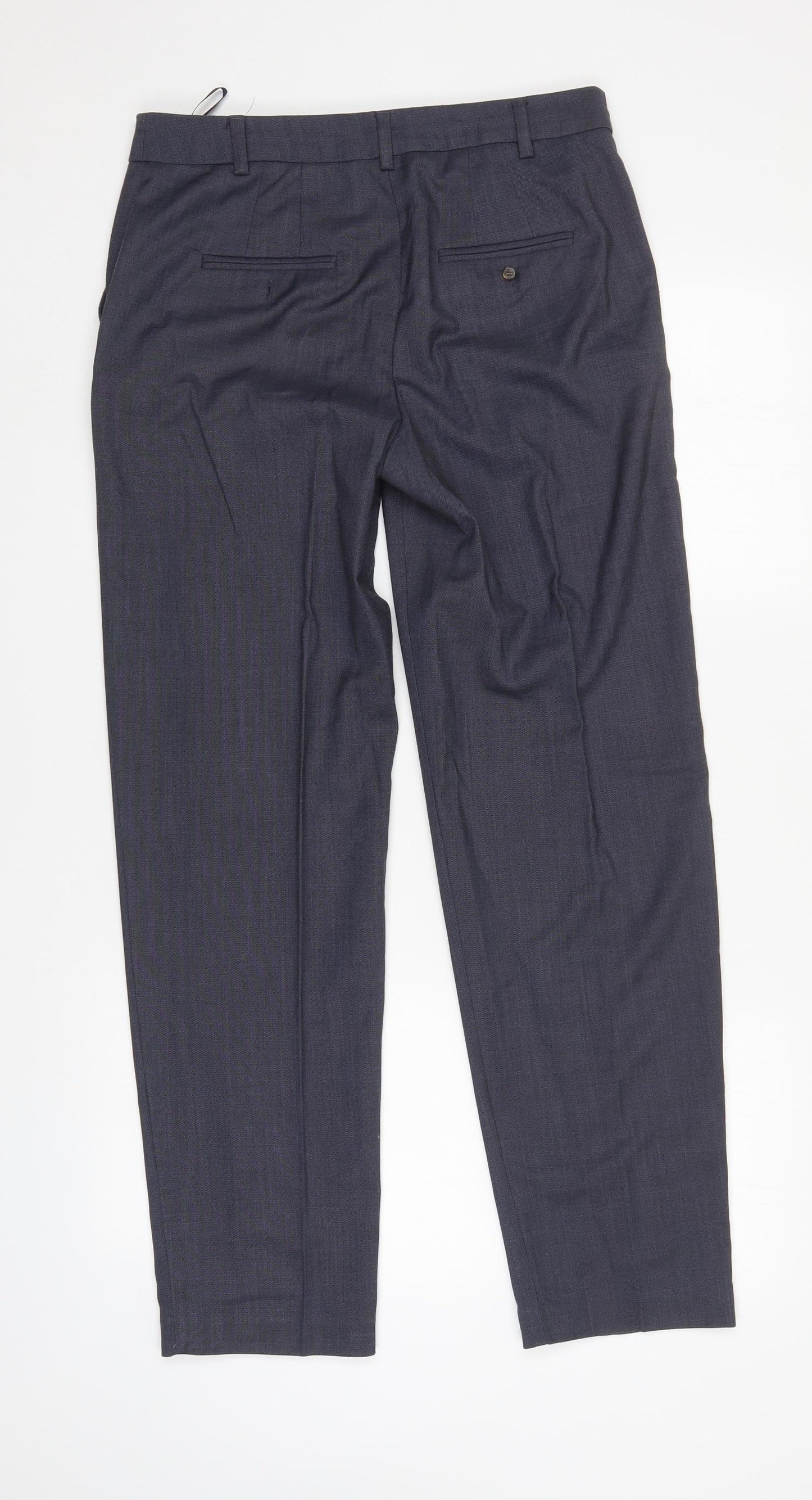 M&S Womens Grey   Trousers  Size 8 L30 in